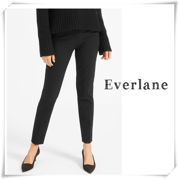 Everlane Pants - EVERLANE The Slim Wool Trouser Pants In Black Size 2 NWOT